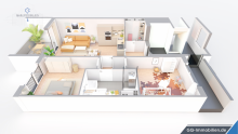 Grundriss 73,88 m� Wohnung im schicken Neubau  Stadtleben  im PRE Park in Kaiserlautern