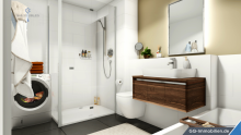 Exemplarisch Badezimmer 73,88 m� Wohnung im schicken Neubau  Stadtleben  im PRE Park in Kaiserlautern