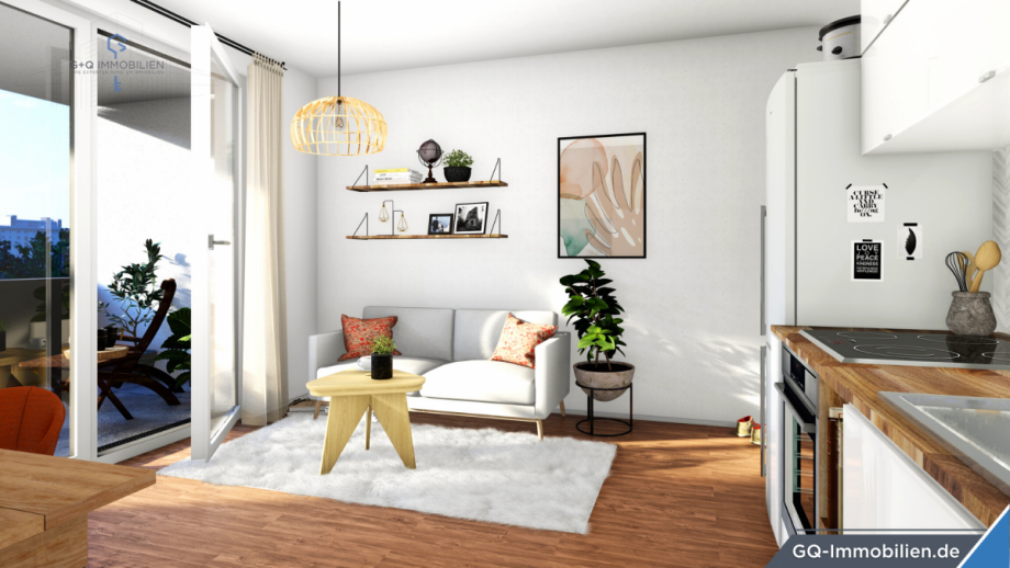 Exemplarisch Wohnzimmer Wohnung Kaiserslautern